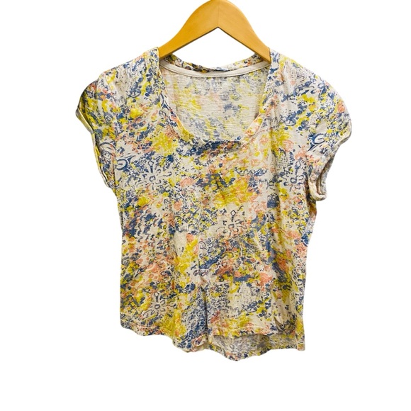 Anthropologie Tops - Anthropologie Pilcro Floral Splatter Tee shirt Cotton